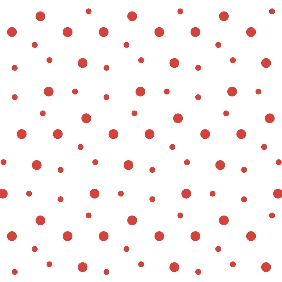 Seamless pattern with red polka dots. A simple, minimalistic background made of circles. vector