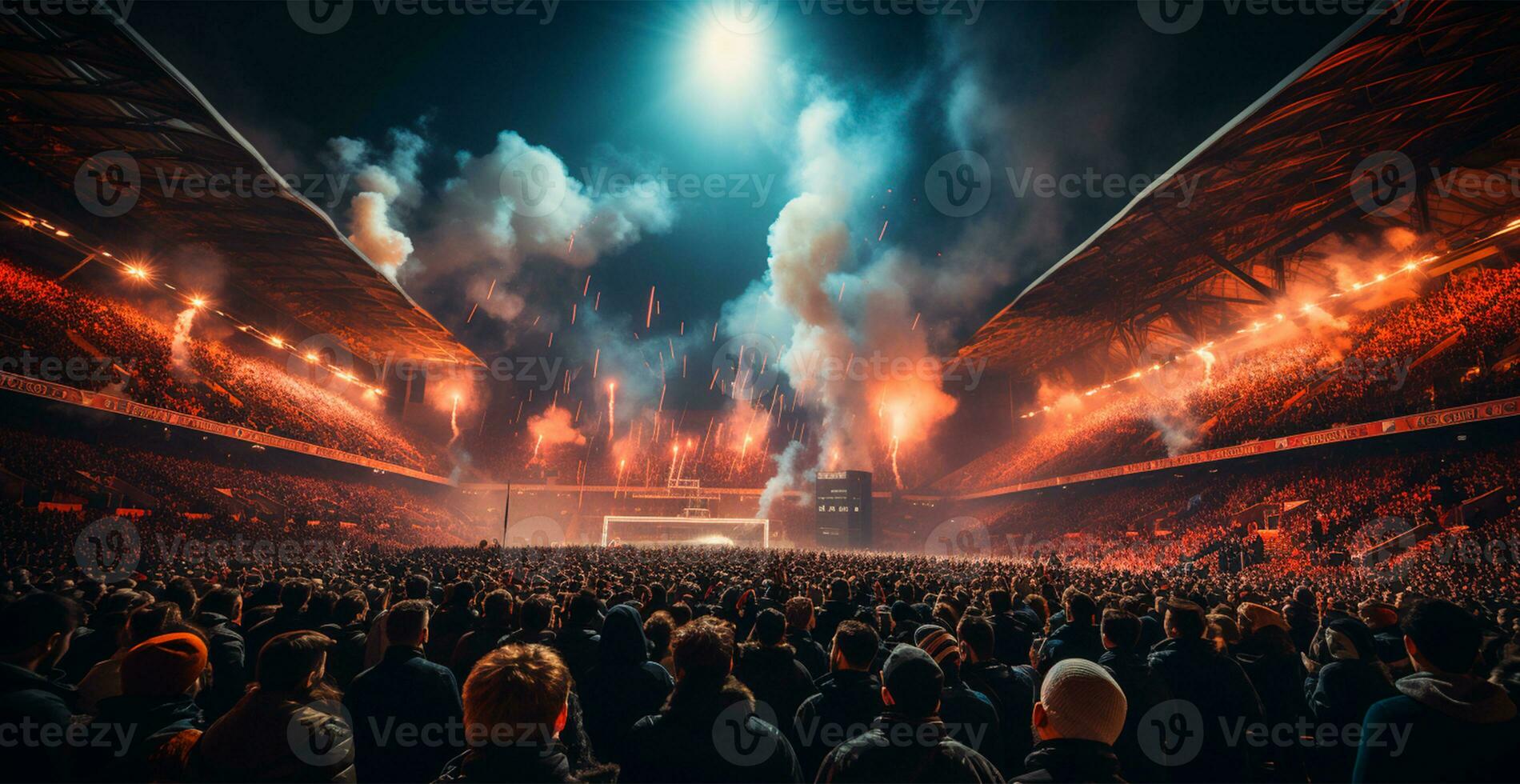 AI generated Large sport football stadium, large stadium bowl - AI generated image photo