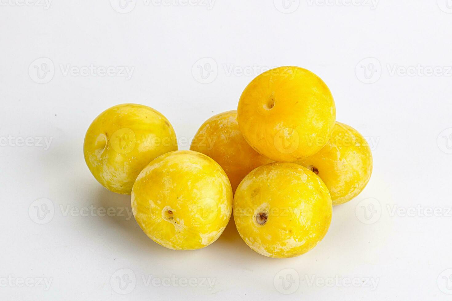 Yellow sweet plum heap fruit photo