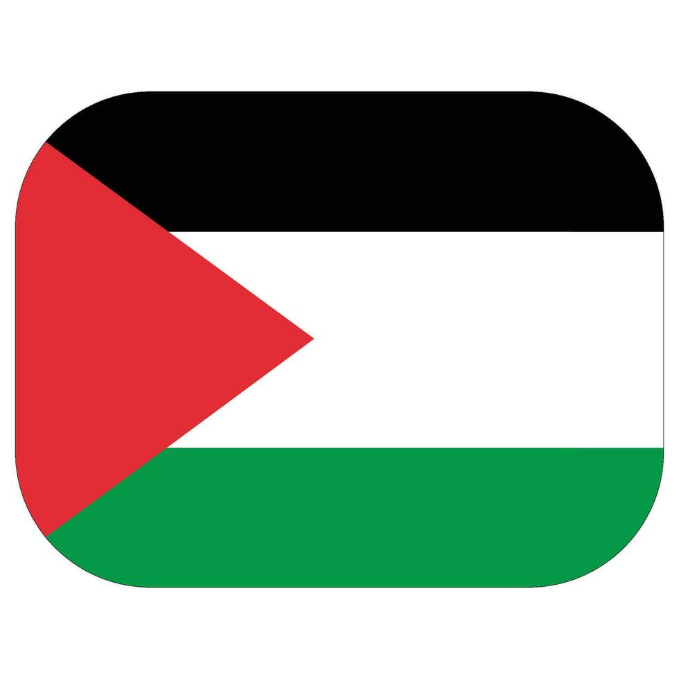Flag of Palestine. Palestine flag in desing shape vector