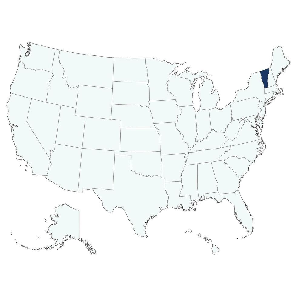 mapa de Vermont. Estados Unidos mapa vector