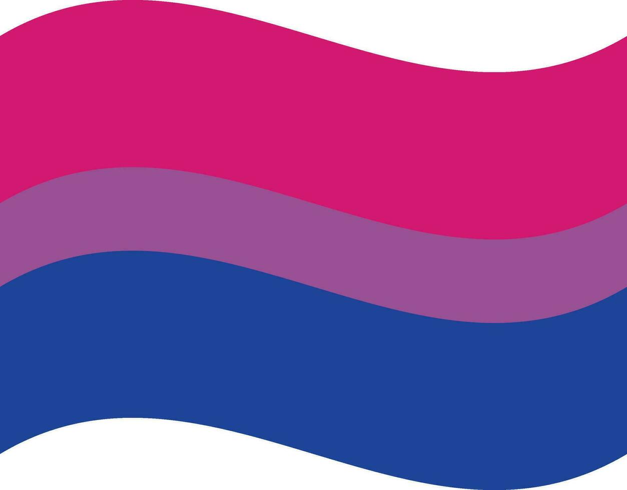 Bisexual pride flag in shape. vector