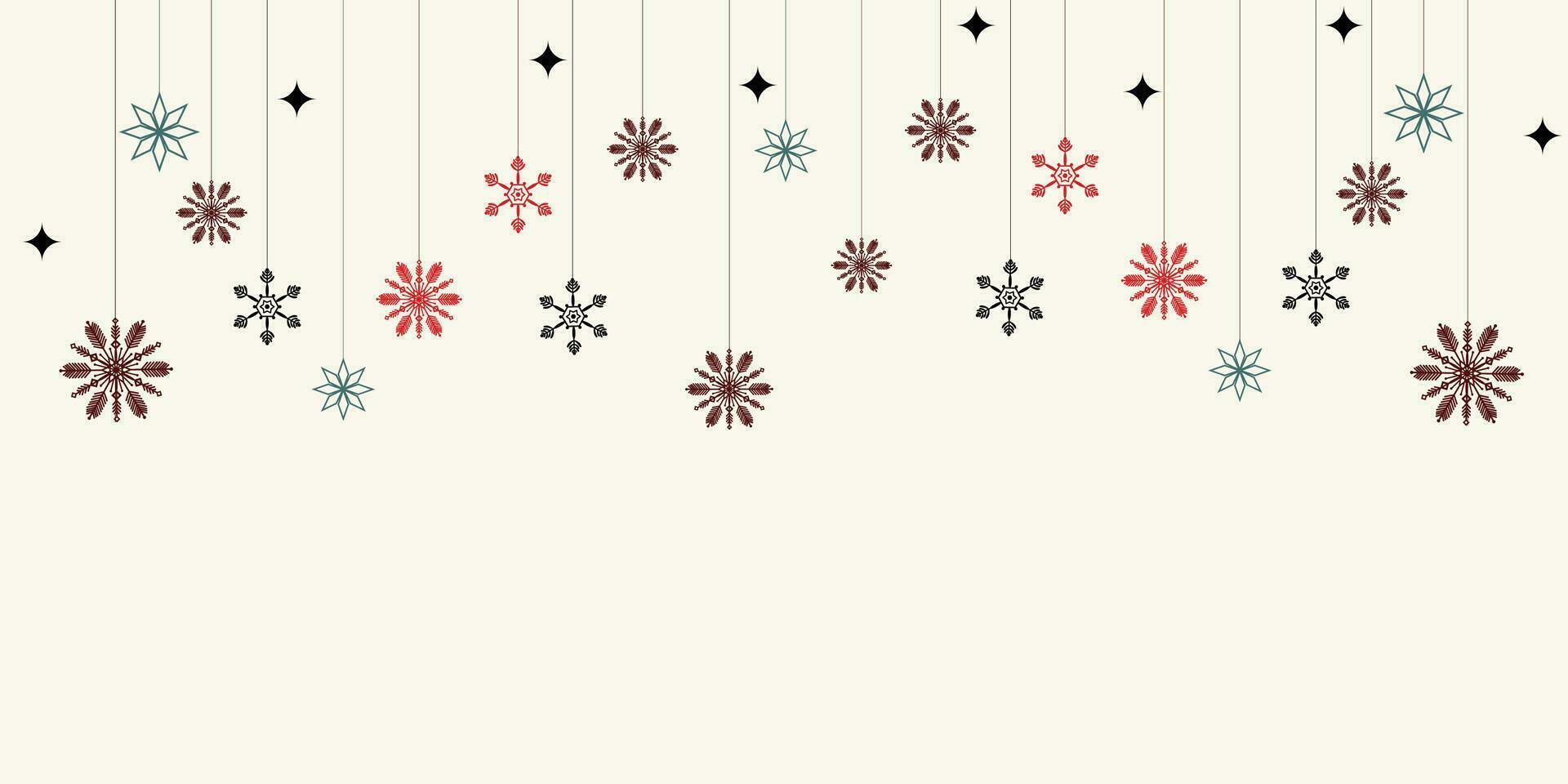 Merry Christmas banner background snowflake vector