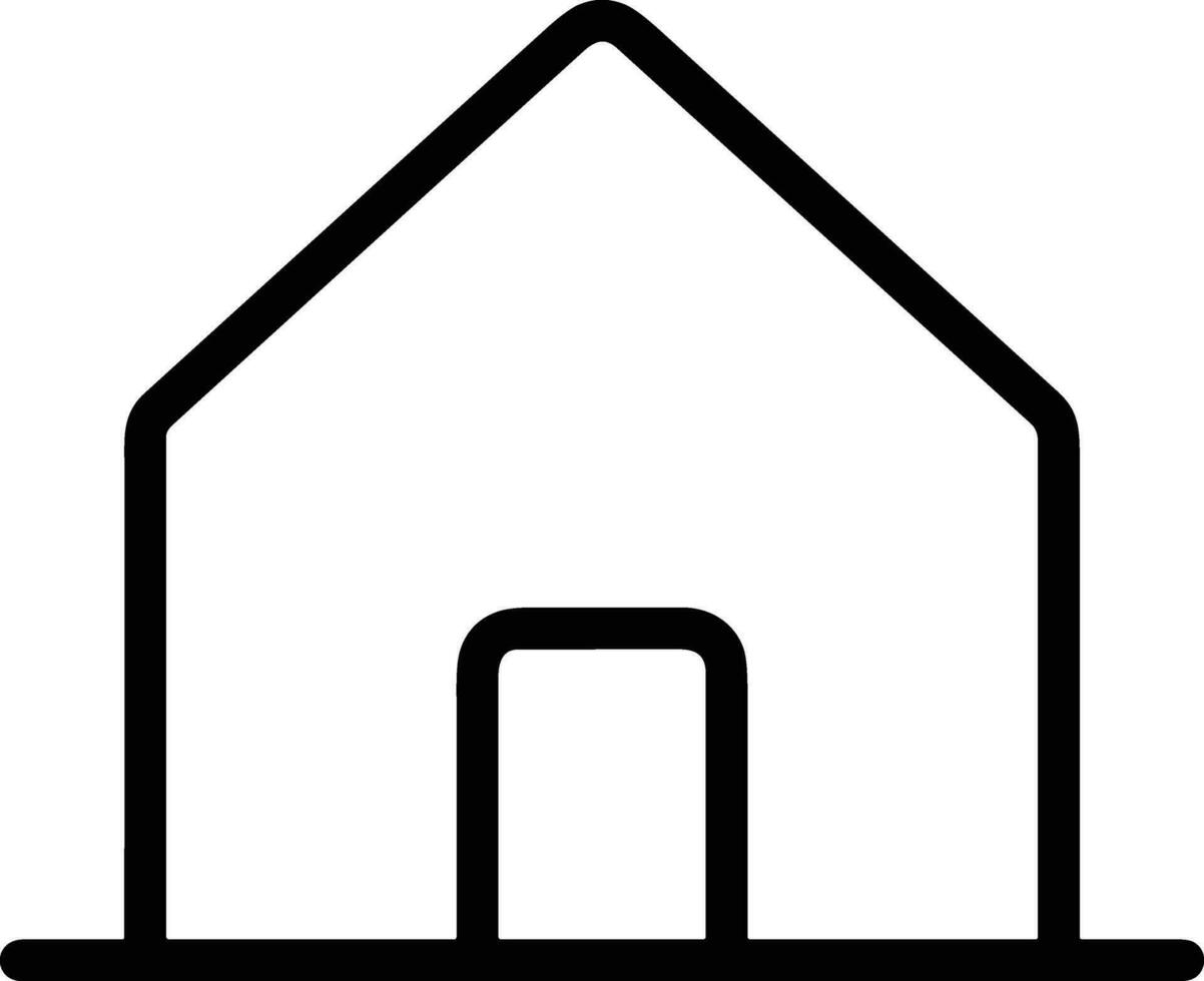 Home outline icon symbol vector image. Illustration of the house real estate graphic property design image