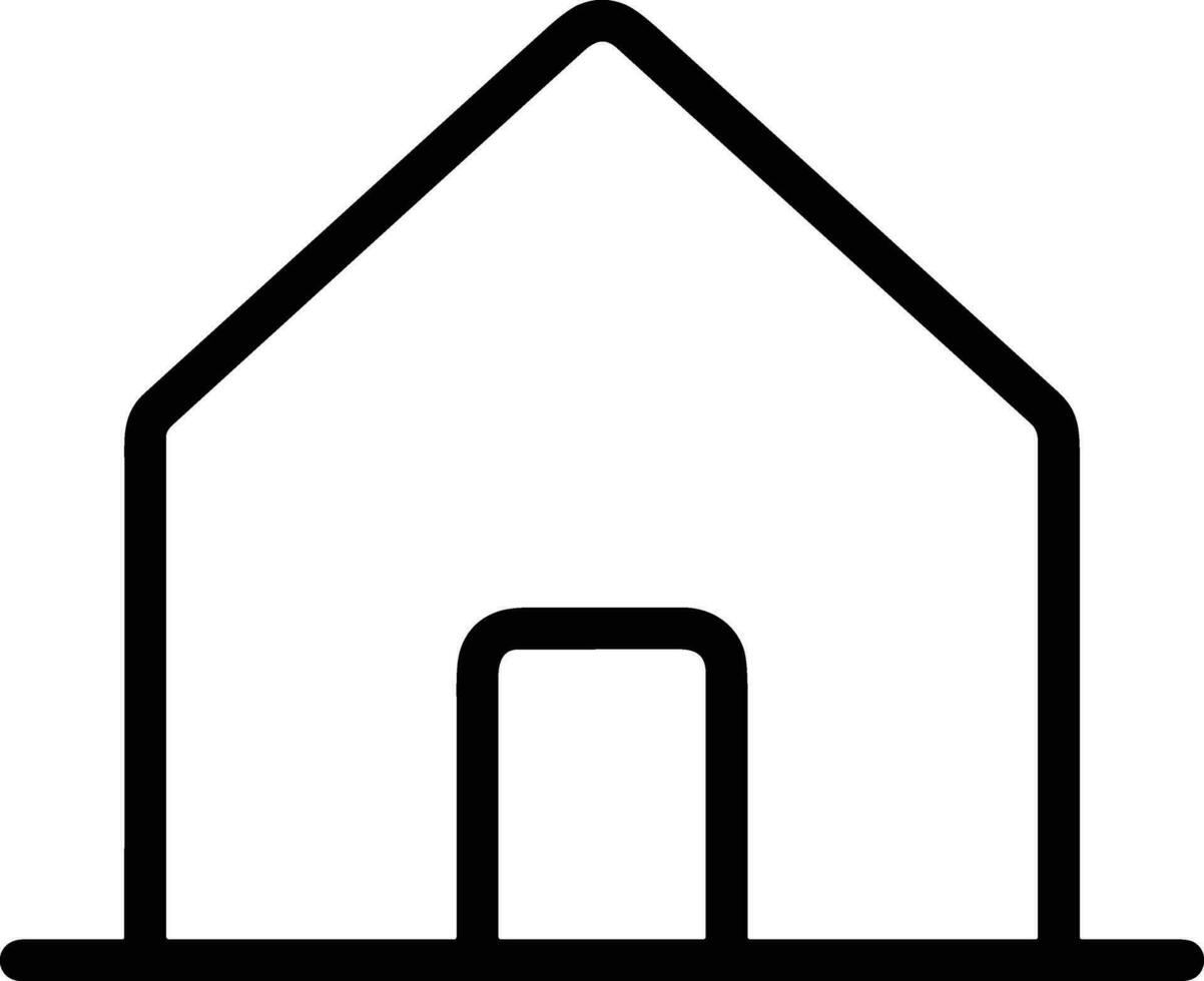 Home outline icon symbol vector image. Illustration of the house real estate graphic property design image