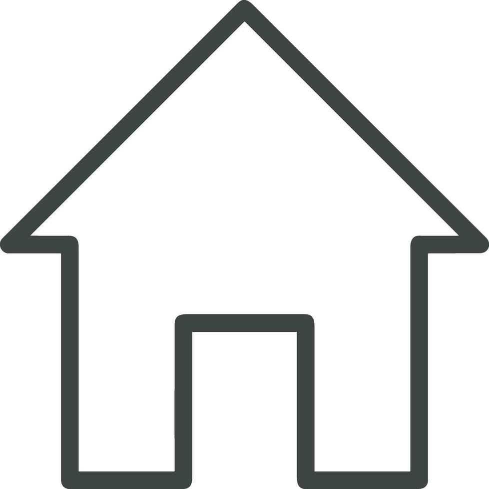 Home outline icon symbol vector image. Illustration of the house real estate graphic property design image