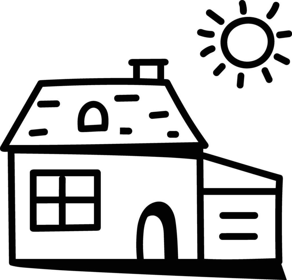 Home outline icon symbol vector image. Illustration of the house real estate graphic property design image