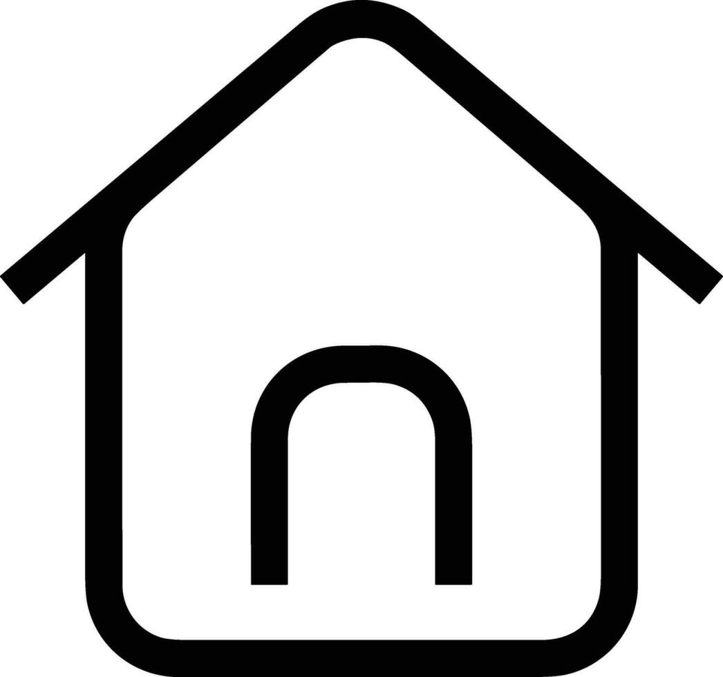 Home outline icon symbol vector image. Illustration of the house real estate graphic property design image