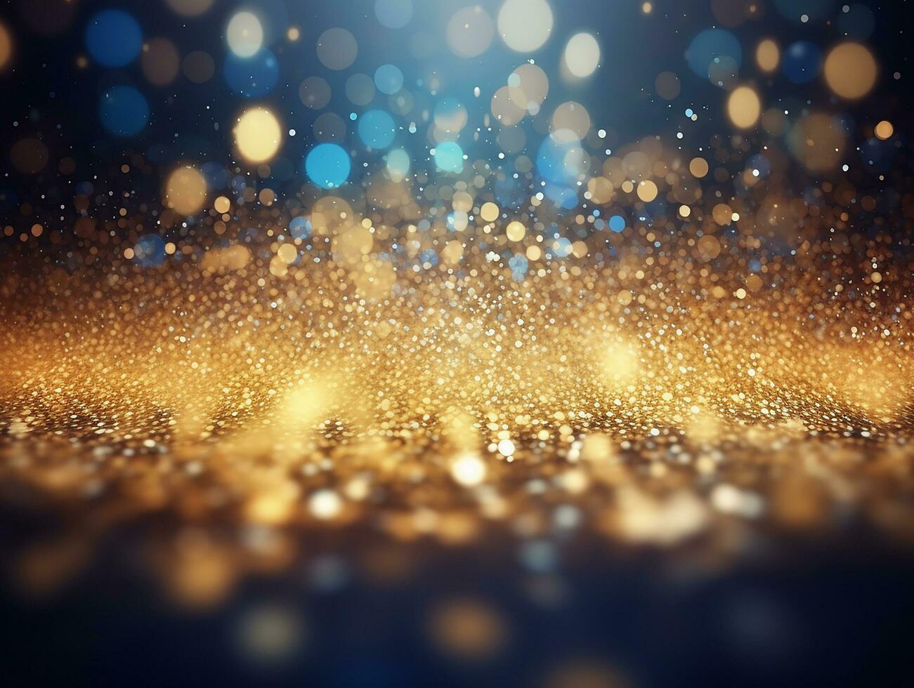 AI generated Blurred bokeh light background, Christmas and New Year holidays background photo