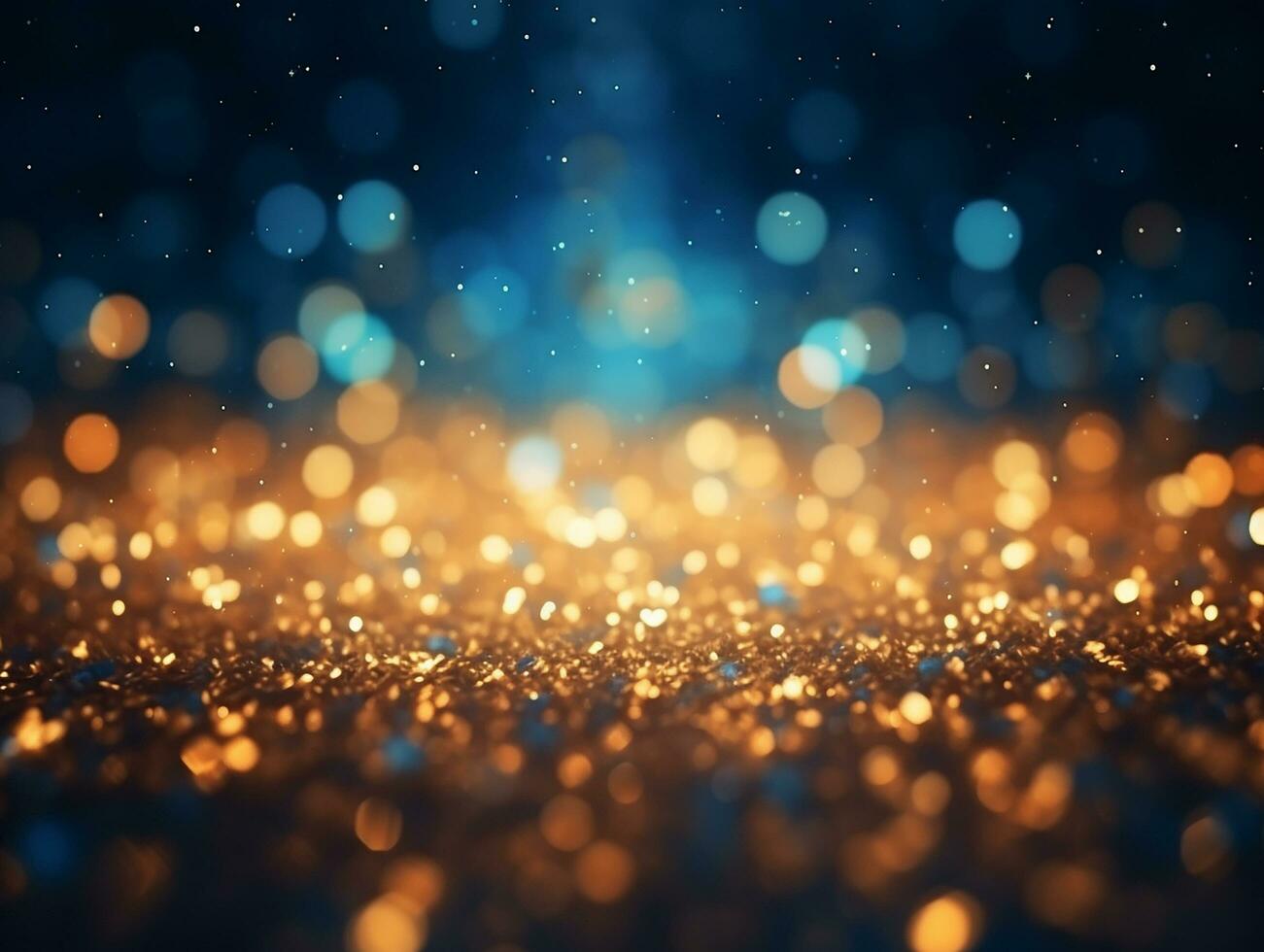 AI generated Blurred bokeh light background, Christmas and New Year holidays background photo