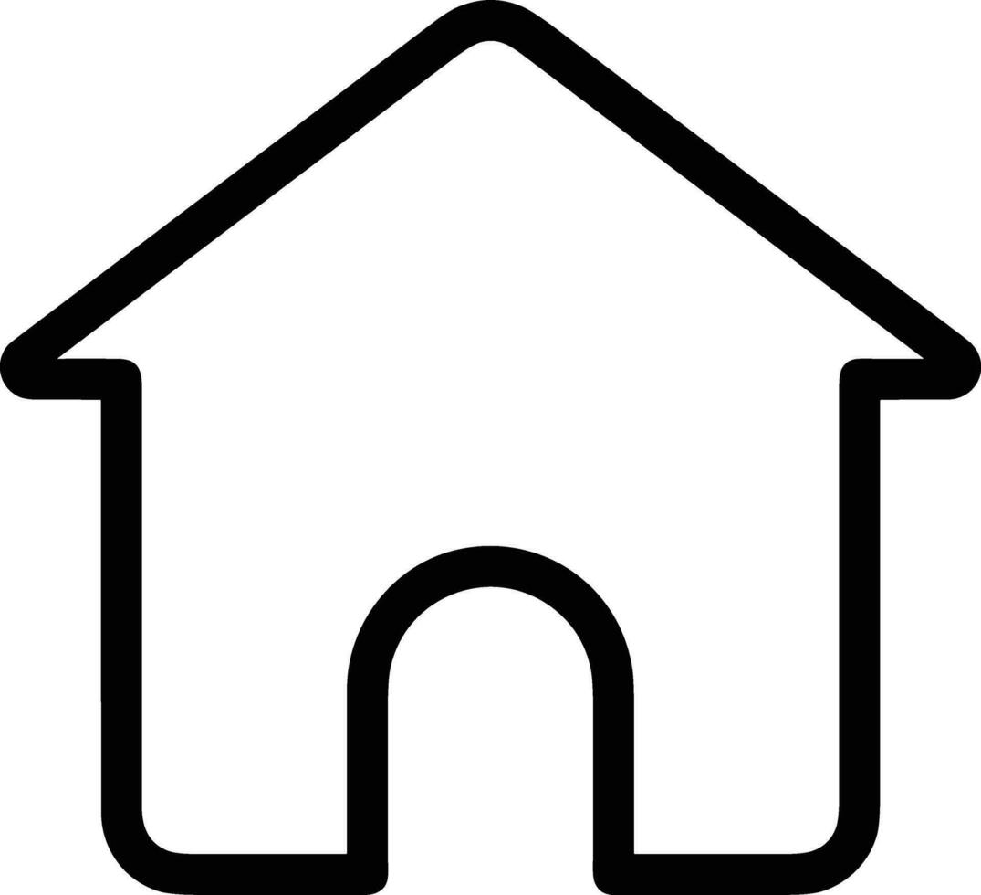 Home outline icon symbol vector image. Illustration of the house real estate graphic property design image