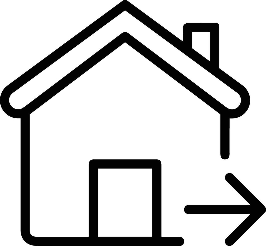 Home outline icon symbol vector image. Illustration of the house real estate graphic property design image