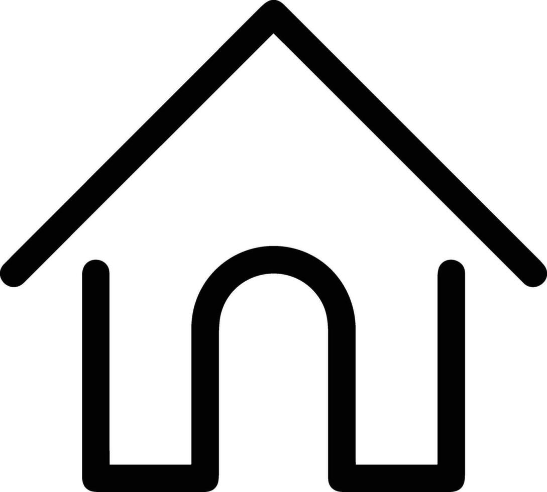 Home outline icon symbol vector image. Illustration of the house real estate graphic property design image