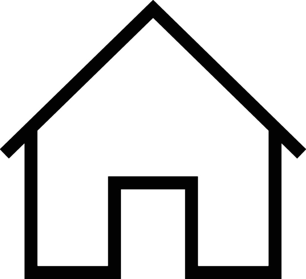 Home outline icon symbol vector image. Illustration of the house real estate graphic property design image