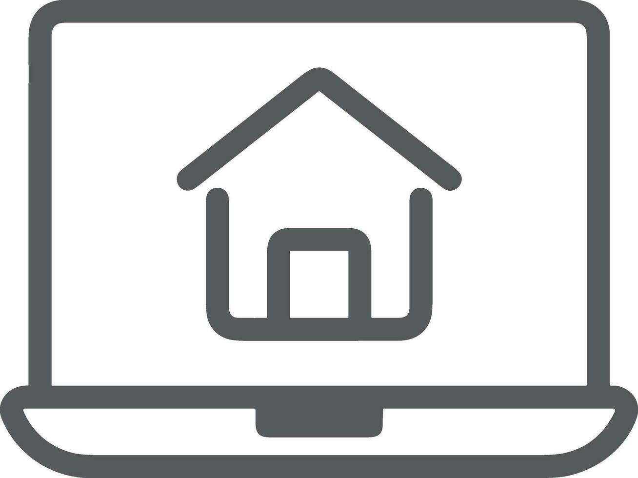 Home outline icon symbol vector image. Illustration of the house real estate graphic property design image