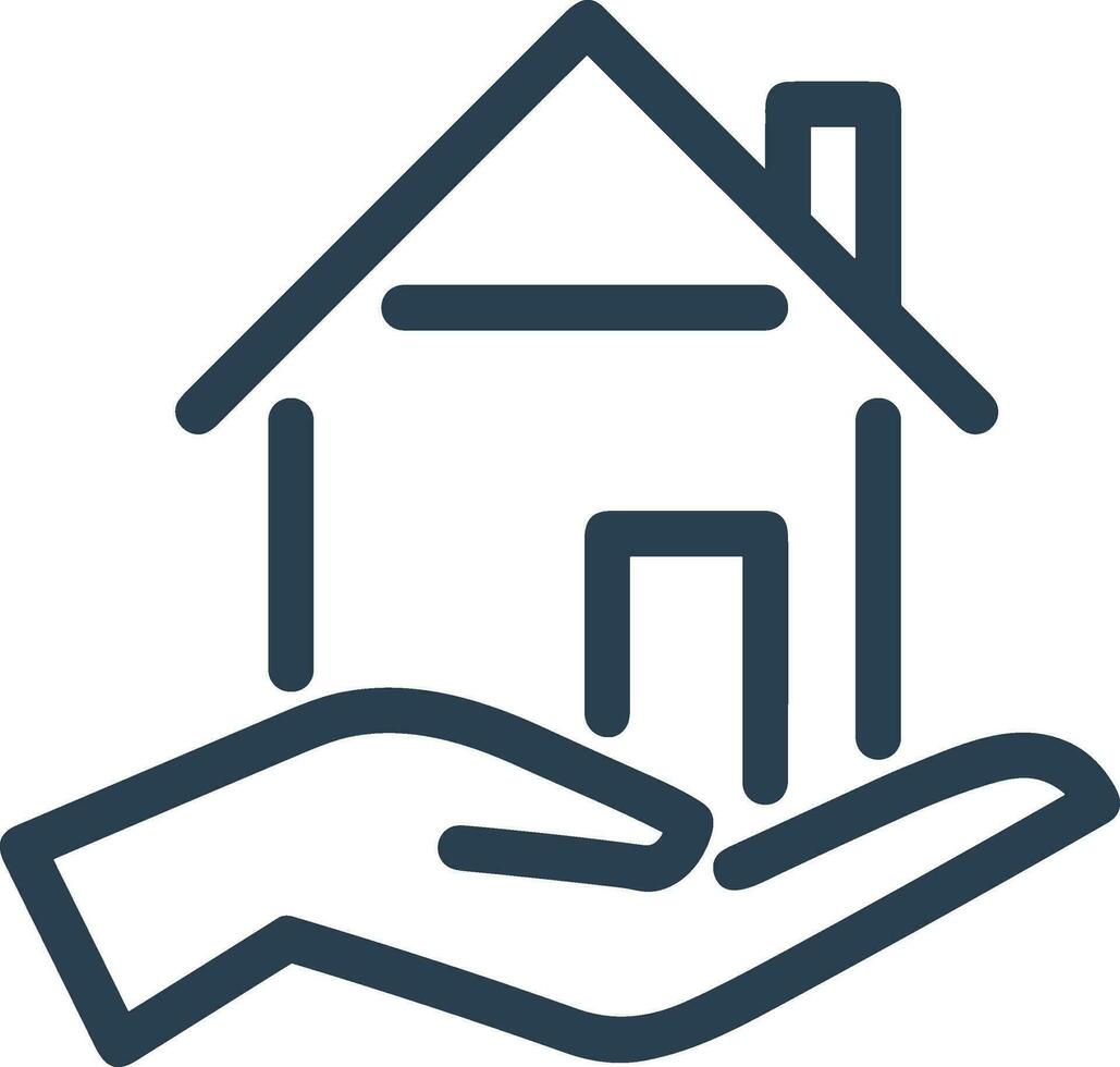 Home outline icon symbol vector image. Illustration of the house real estate graphic property design image