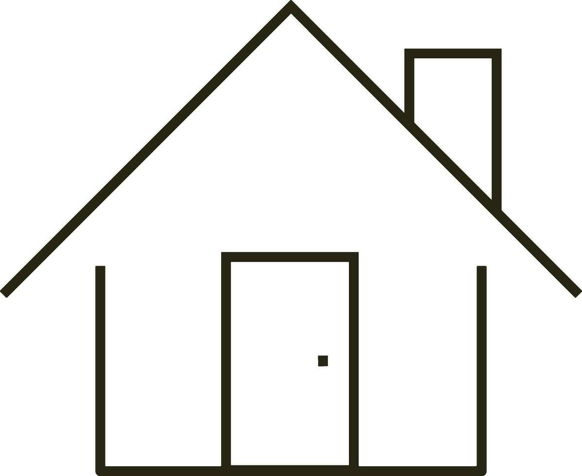 Home outline icon symbol vector image. Illustration of the house real estate graphic property design image