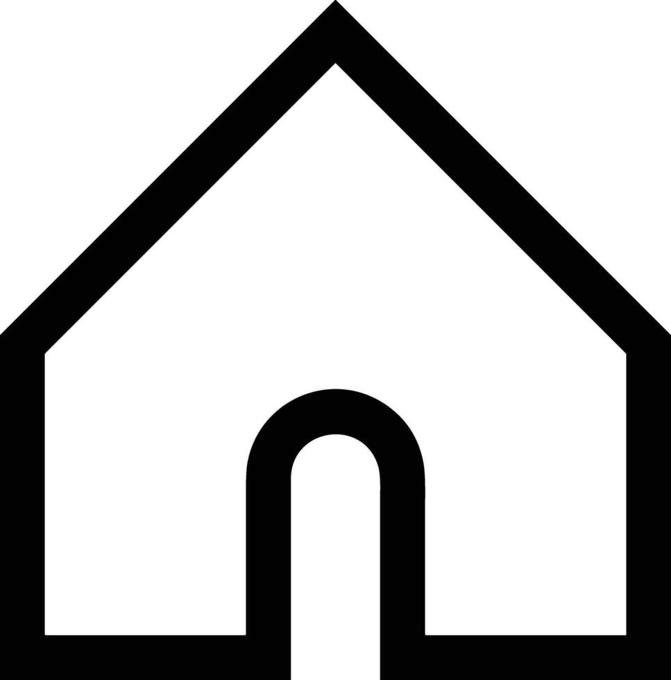 Home outline icon symbol vector image. Illustration of the house real estate graphic property design image