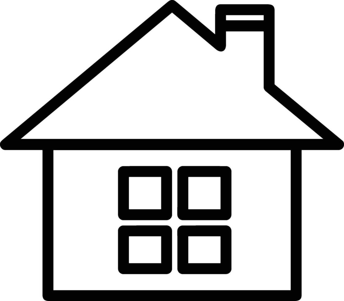 Home outline icon symbol vector image. Illustration of the house real estate graphic property design image