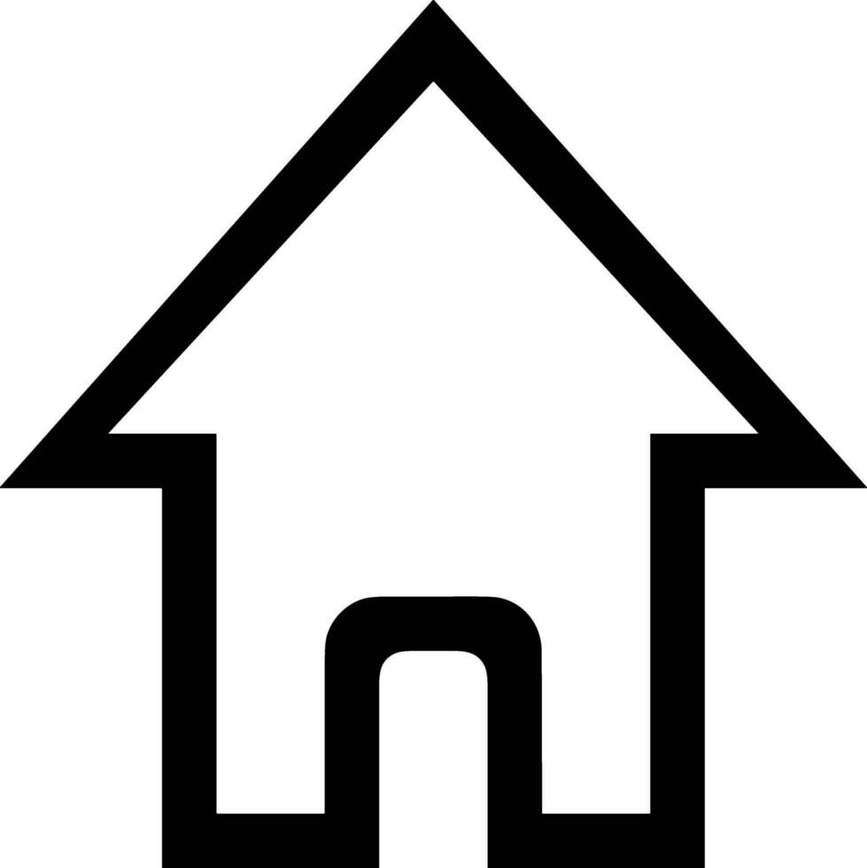 Home outline icon symbol vector image. Illustration of the house real estate graphic property design image