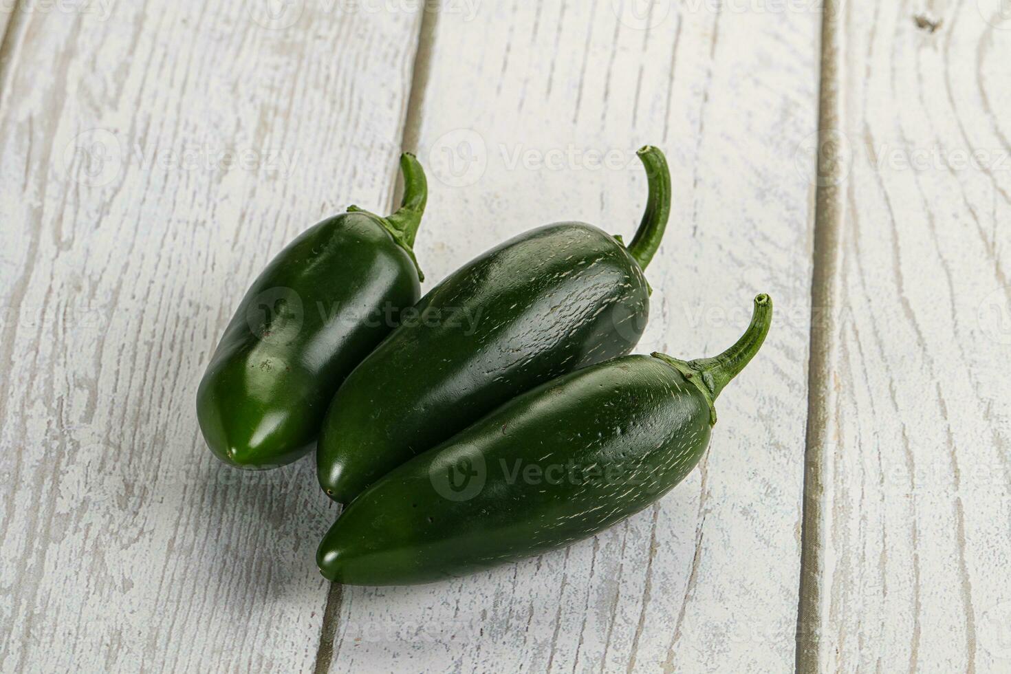 Raw green Mexican jalapeno pepper photo