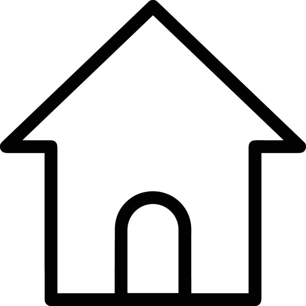 Home outline icon symbol vector image. Illustration of the house real estate graphic property design image