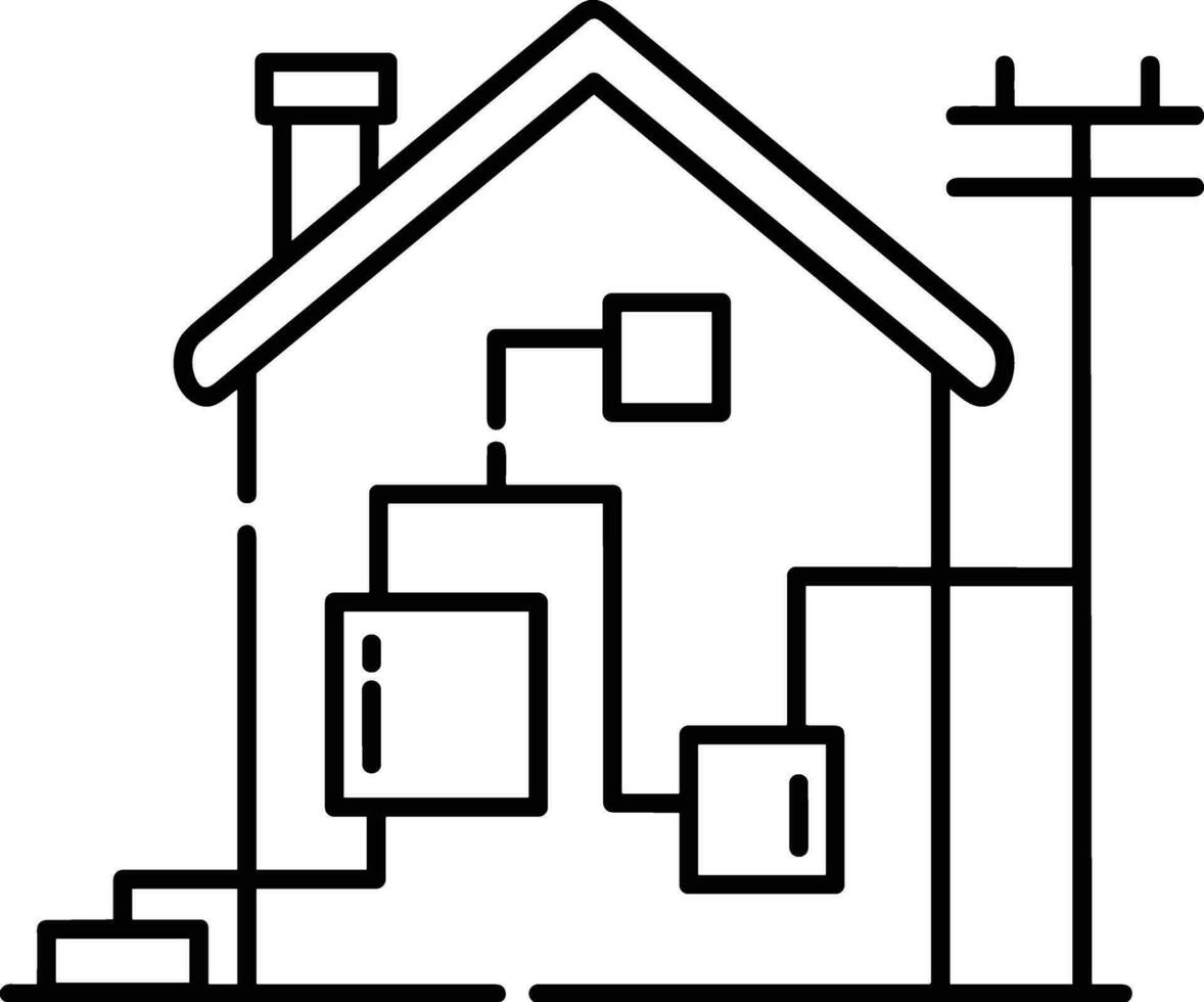 Home outline icon symbol vector image. Illustration of the house real estate graphic property design image