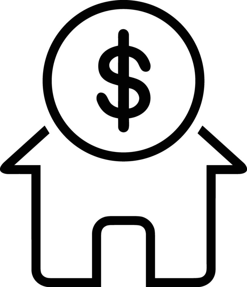 Home outline icon symbol vector image. Illustration of the house real estate graphic property design image