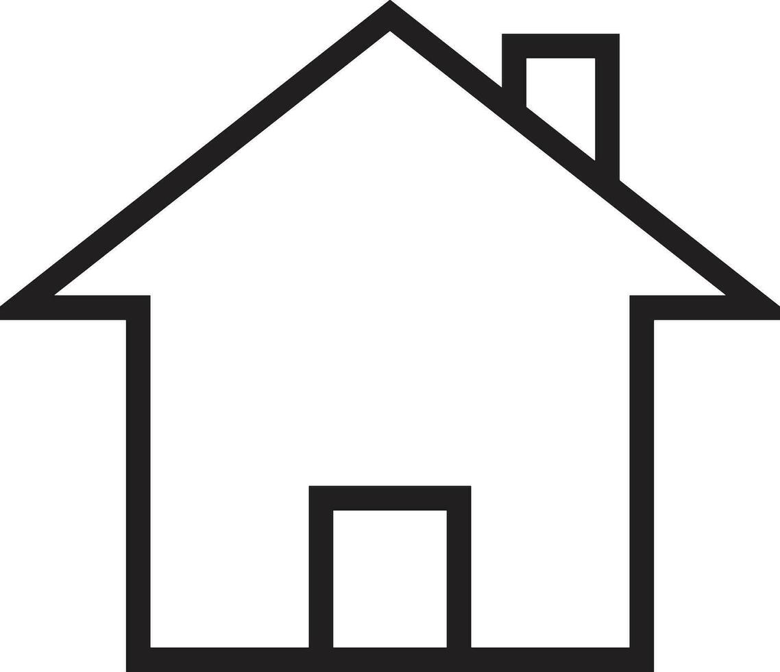 Home outline icon symbol vector image. Illustration of the house real estate graphic property design image