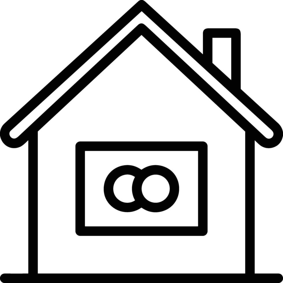 Home outline icon symbol vector image. Illustration of the house real estate graphic property design image