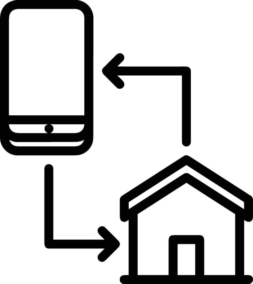 Home outline icon symbol vector image. Illustration of the house real estate graphic property design image