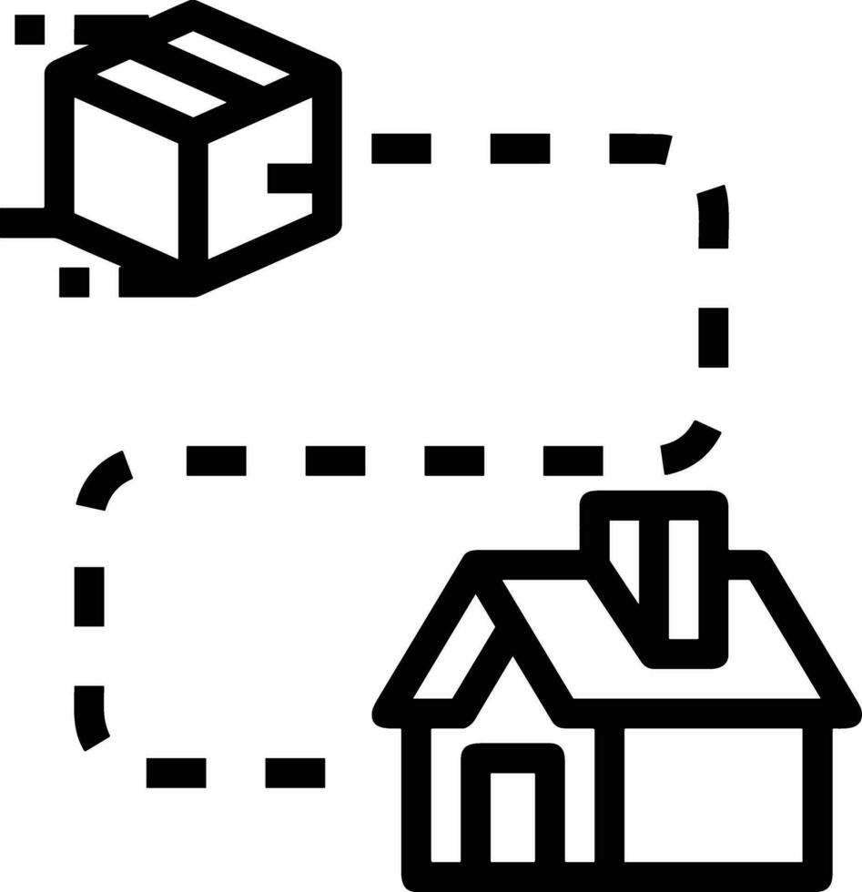 Home outline icon symbol vector image. Illustration of the house real estate graphic property design image