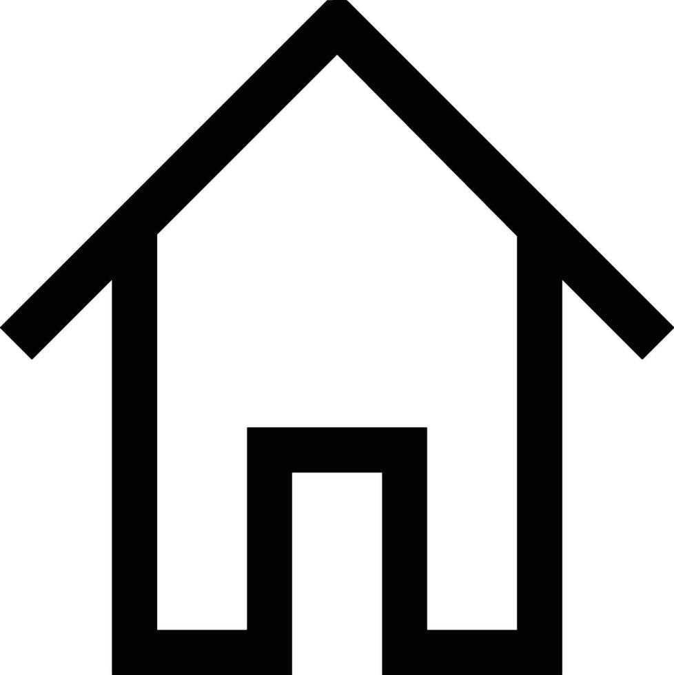 Home outline icon symbol vector image. Illustration of the house real estate graphic property design image