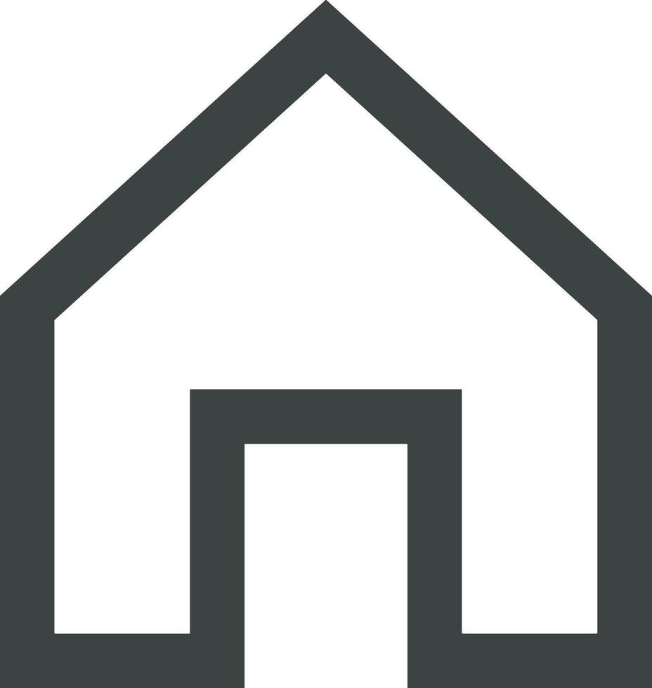 Home outline icon symbol vector image. Illustration of the house real estate graphic property design image