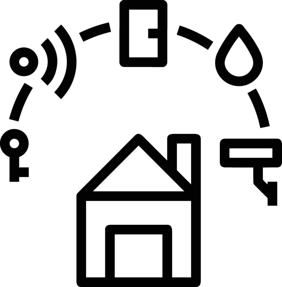 Home outline icon symbol vector image. Illustration of the house real estate graphic property design image