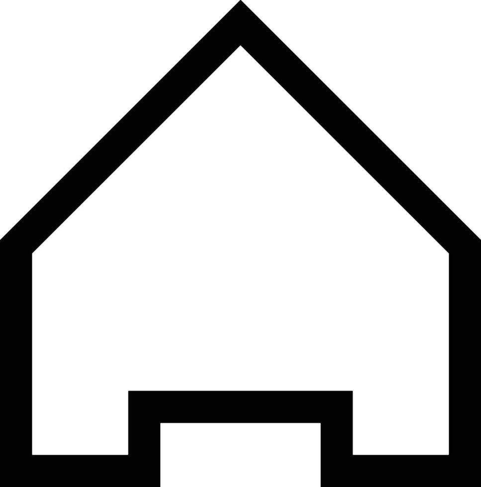 Home outline icon symbol vector image. Illustration of the house real estate graphic property design image
