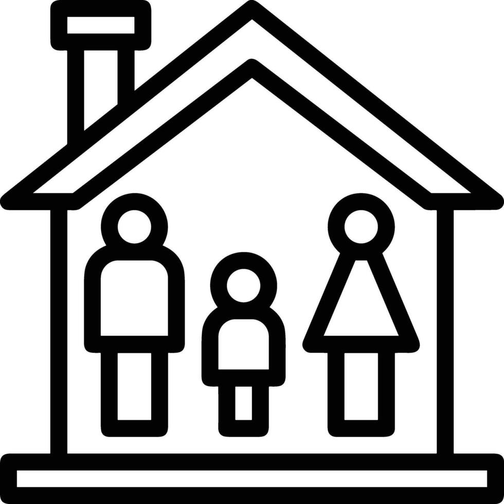 Home outline icon symbol vector image. Illustration of the house real estate graphic property design image