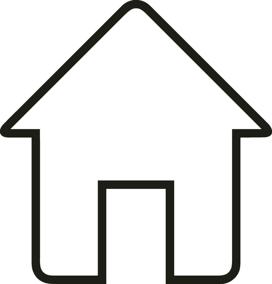 Home outline icon symbol vector image. Illustration of the house real estate graphic property design image