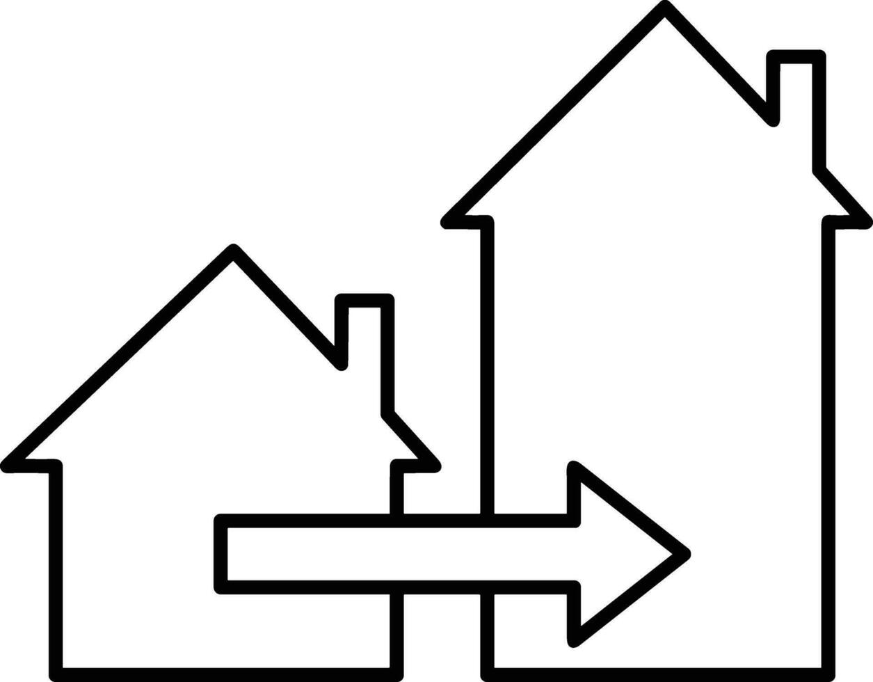 Home outline icon symbol vector image. Illustration of the house real estate graphic property design image