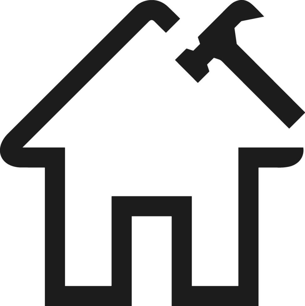 Home outline icon symbol vector image. Illustration of the house real estate graphic property design image