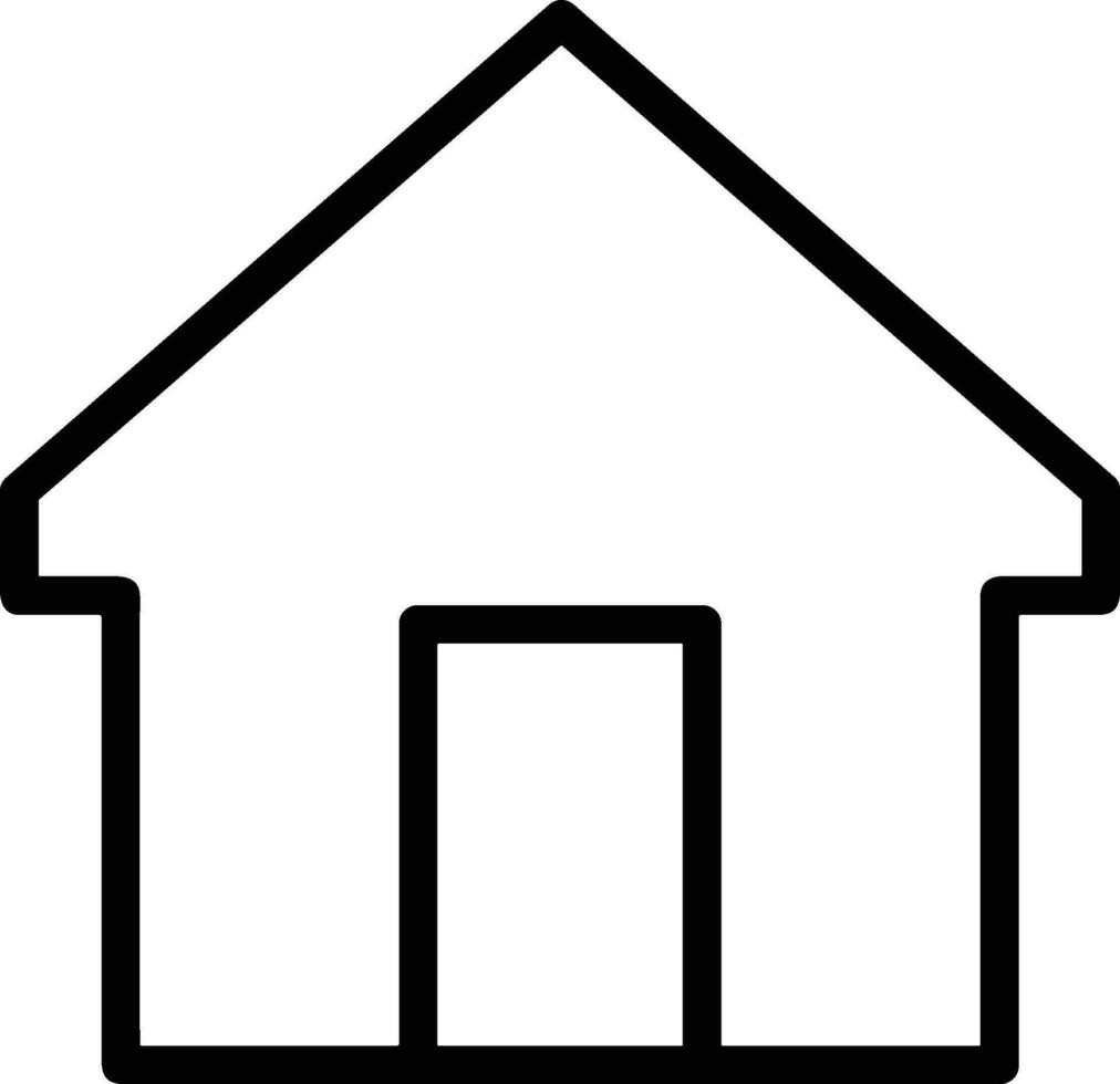 Home outline icon symbol vector image. Illustration of the house real estate graphic property design image