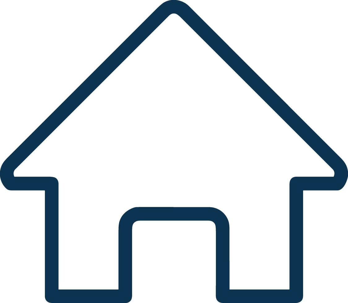 Home outline icon symbol vector image. Illustration of the house real estate graphic property design image
