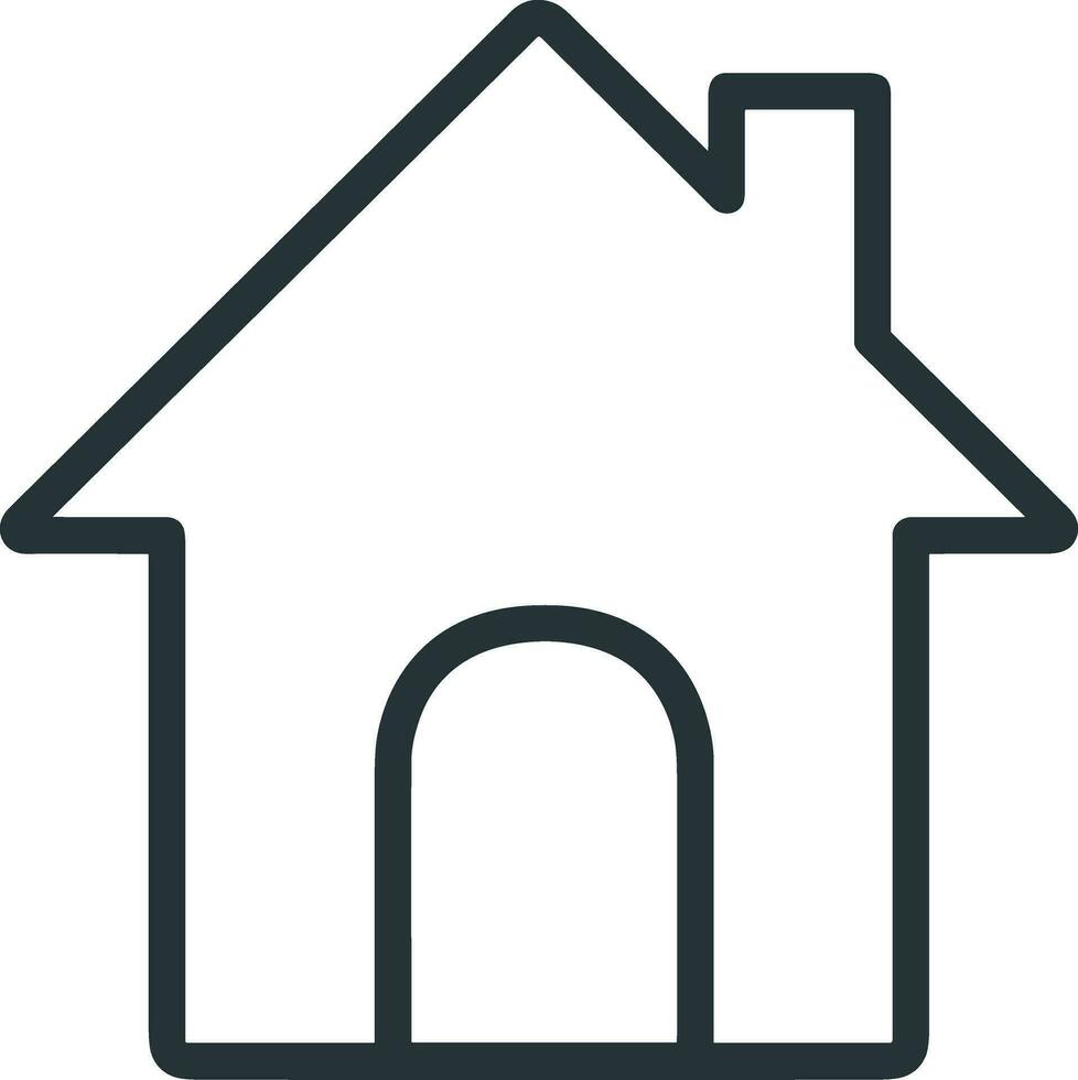 Home outline icon symbol vector image. Illustration of the house real estate graphic property design image