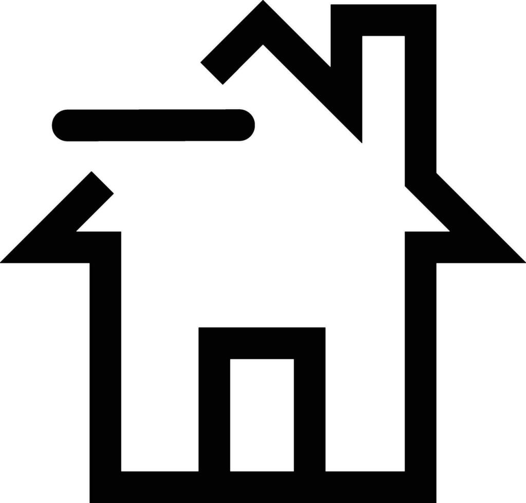 Home outline icon symbol vector image. Illustration of the house real estate graphic property design image