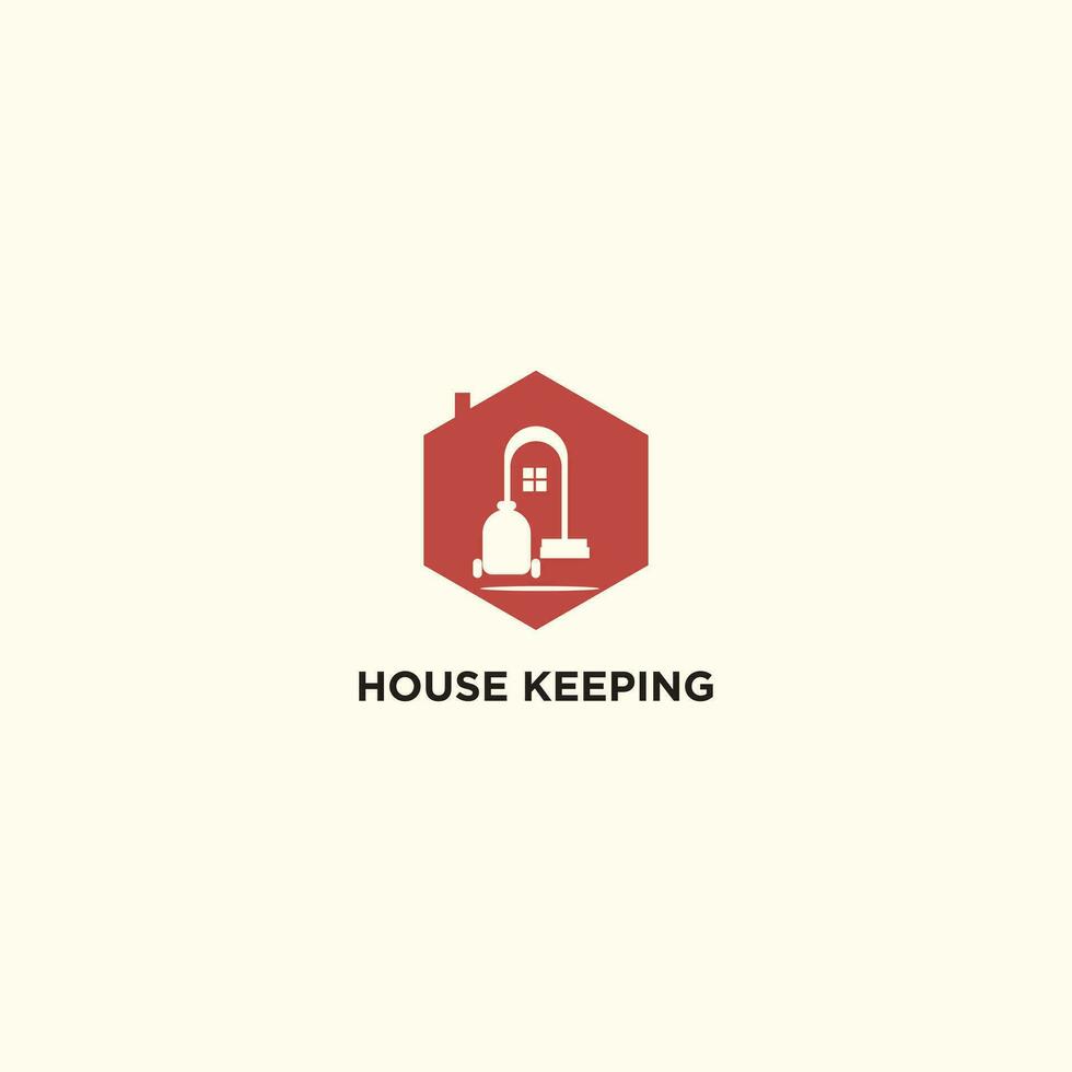 House keeping Logo with equiepment concept vector