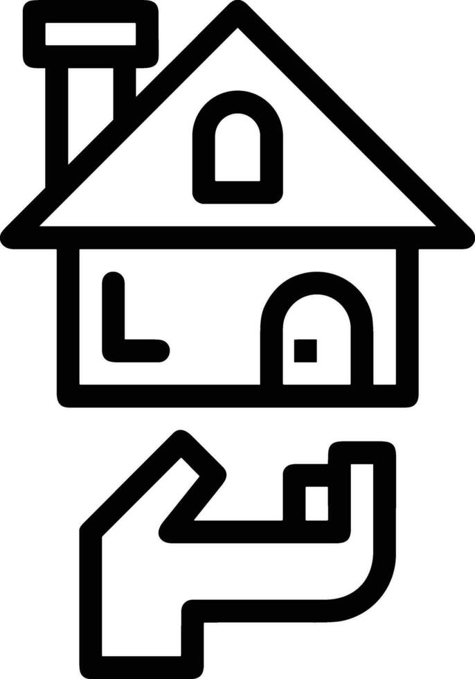 Home outline icon symbol vector image. Illustration of the house real estate graphic property design image