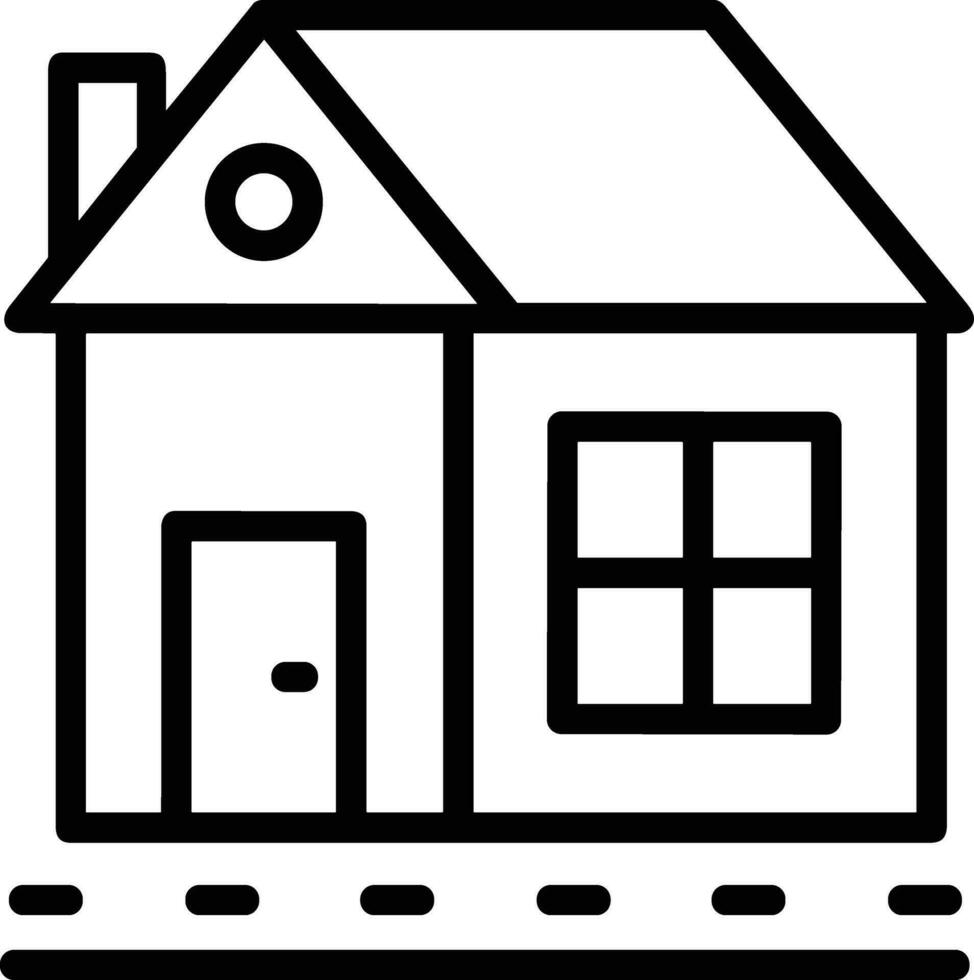 Home outline icon symbol vector image. Illustration of the house real estate graphic property design image