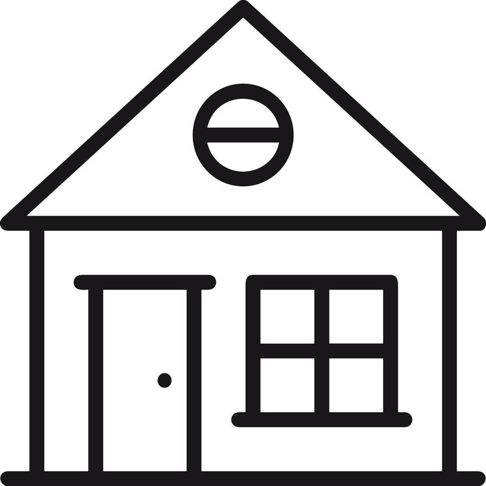 Home outline icon symbol vector image. Illustration of the house real estate graphic property design image