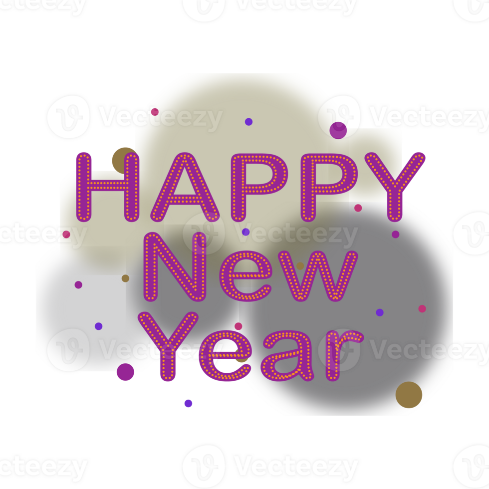 Happy New Year Celebration Text png