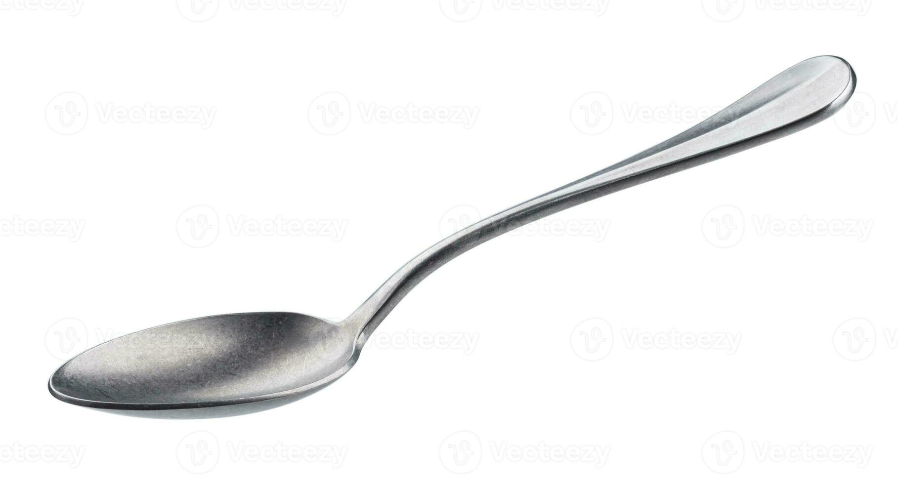 Metal spoon isolated on white background with clipping path photo